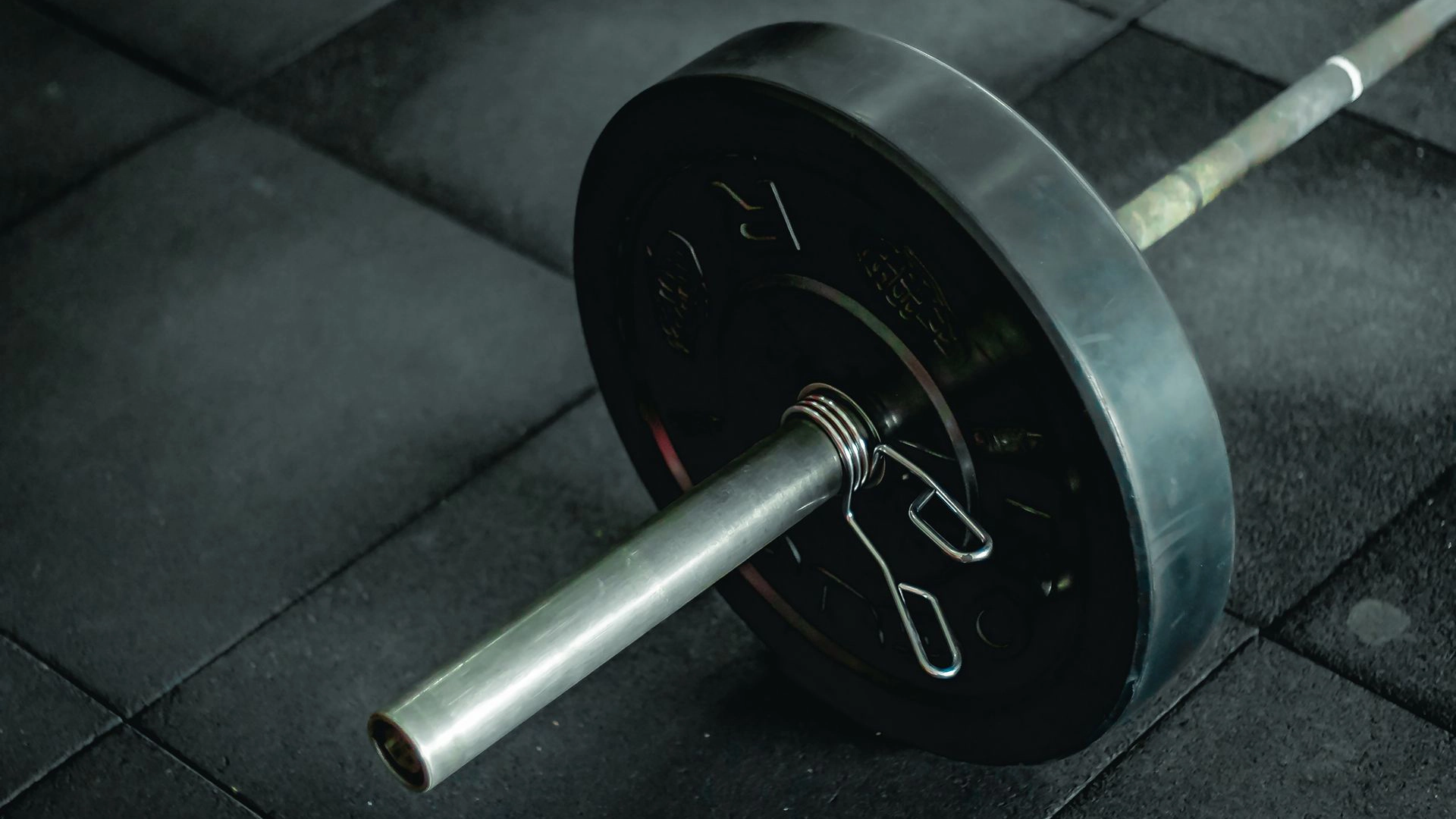 Weights on the gym floor